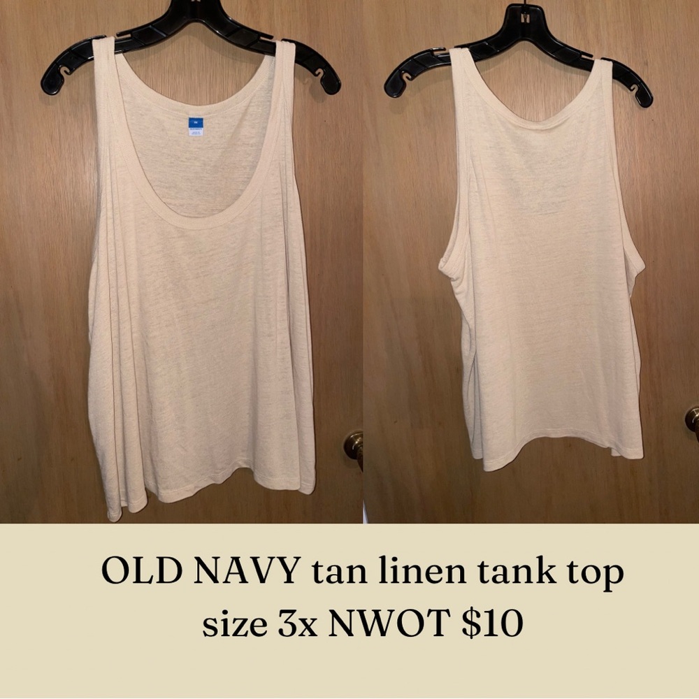 Beige Linen Tank top
